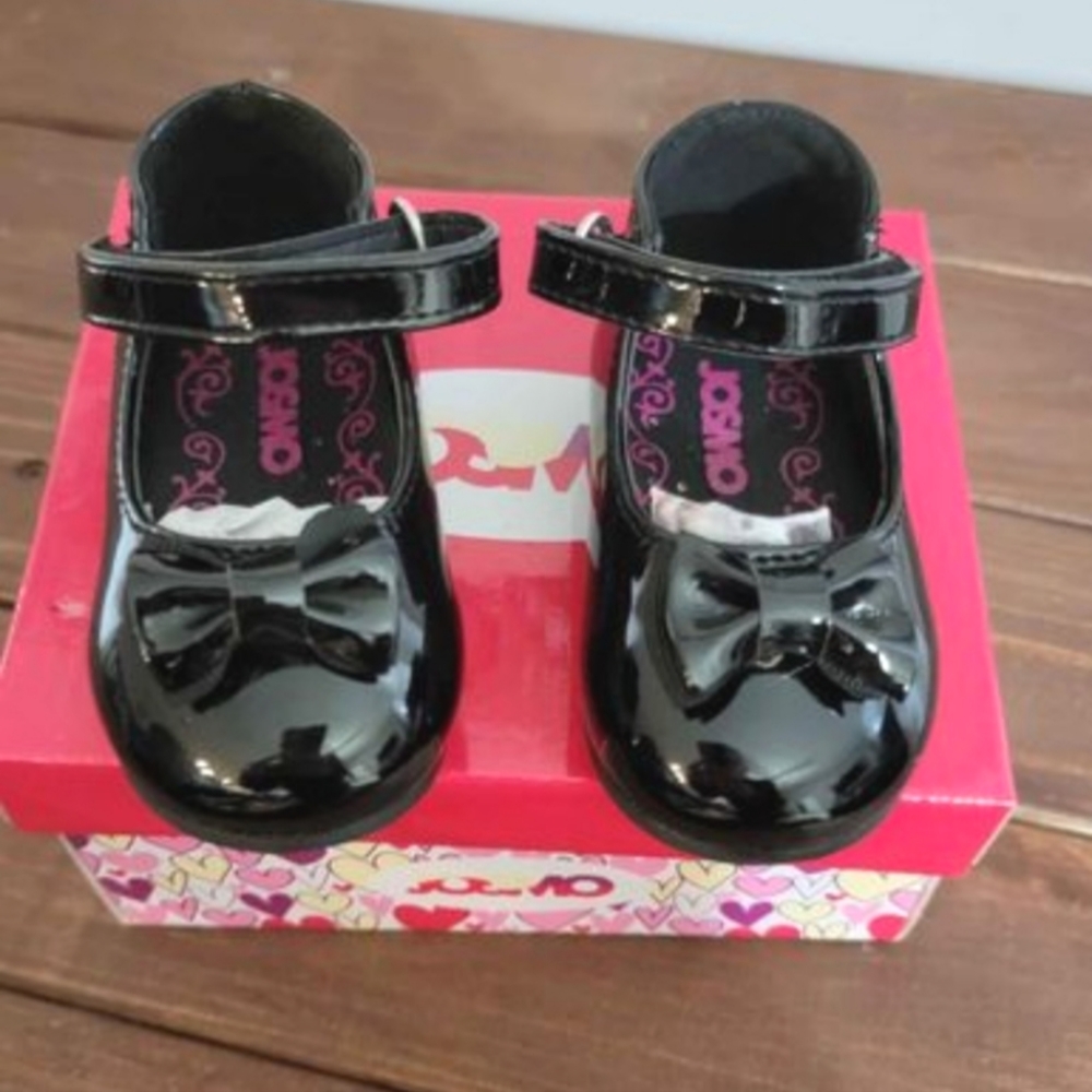 Josmo black patent baby dress shoes